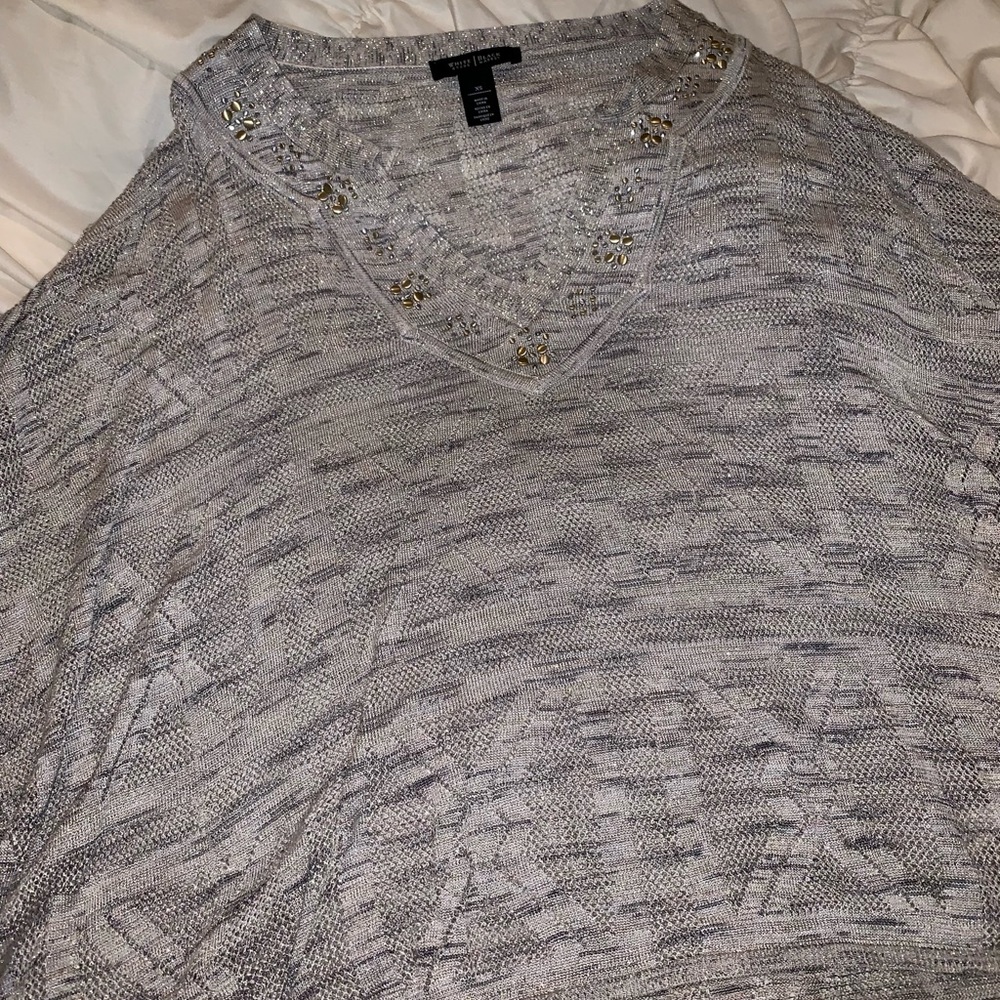 White House Black Market Embellished Poncho - Picture 8 of 8